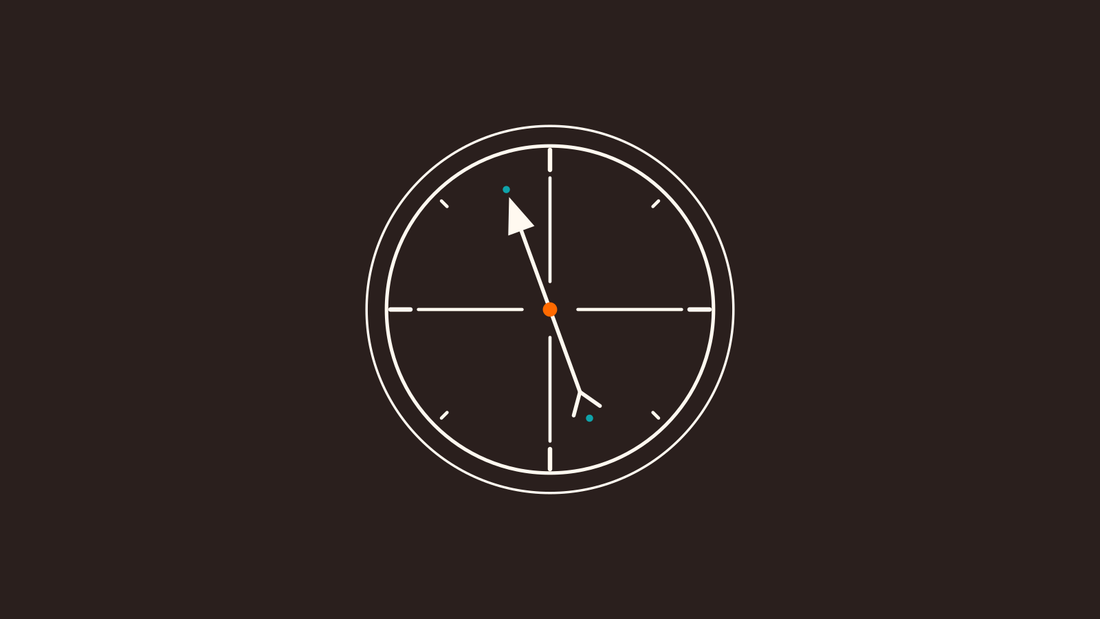 The Safari 97 compass mark in Sand on an Espresso field, needle at 340 degrees