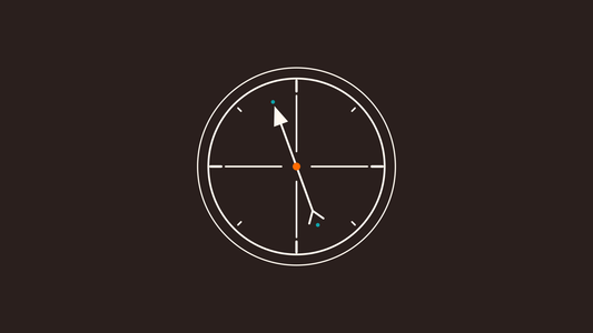 The Safari 97 compass mark in Sand on an Espresso field, needle at 340 degrees